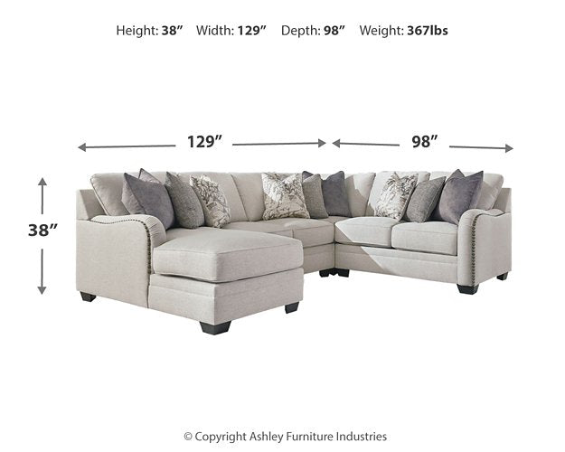 Dellara Sectional with Chaise - The Warehouse Mattresses, Furniture, & More (West Jordan,UT)