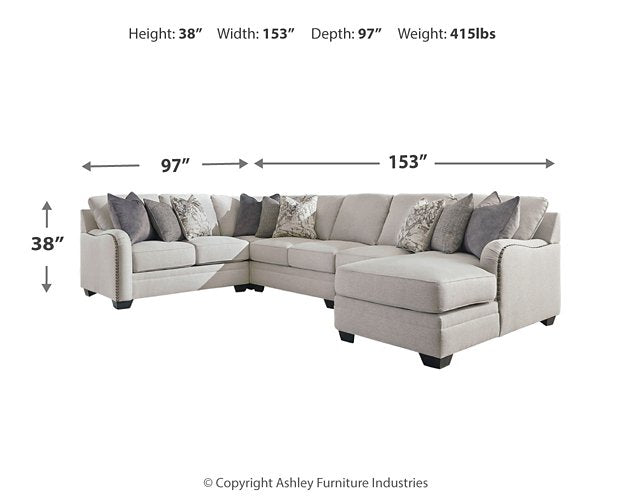 Dellara Sectional with Chaise - The Warehouse Mattresses, Furniture, & More (West Jordan,UT)