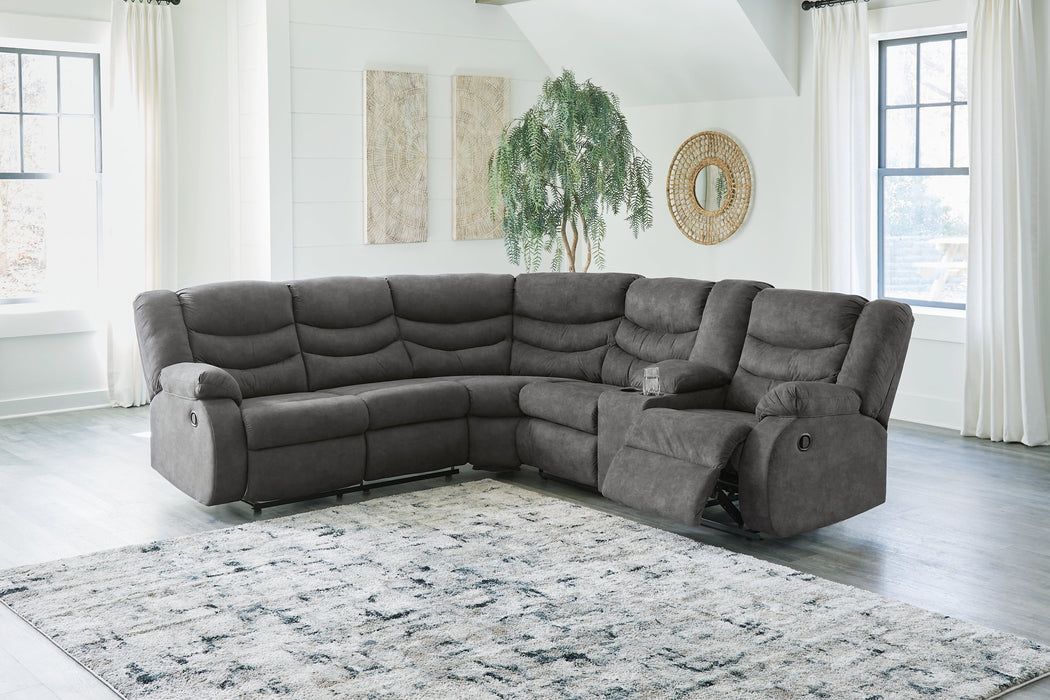 Partymate 2-Piece Reclining Sectional - The Warehouse Mattresses, Furniture, & More (West Jordan,UT)