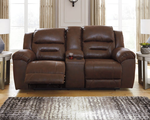 Stoneland Reclining Loveseat with Console - The Warehouse Mattresses, Furniture, & More (West Jordan,UT)