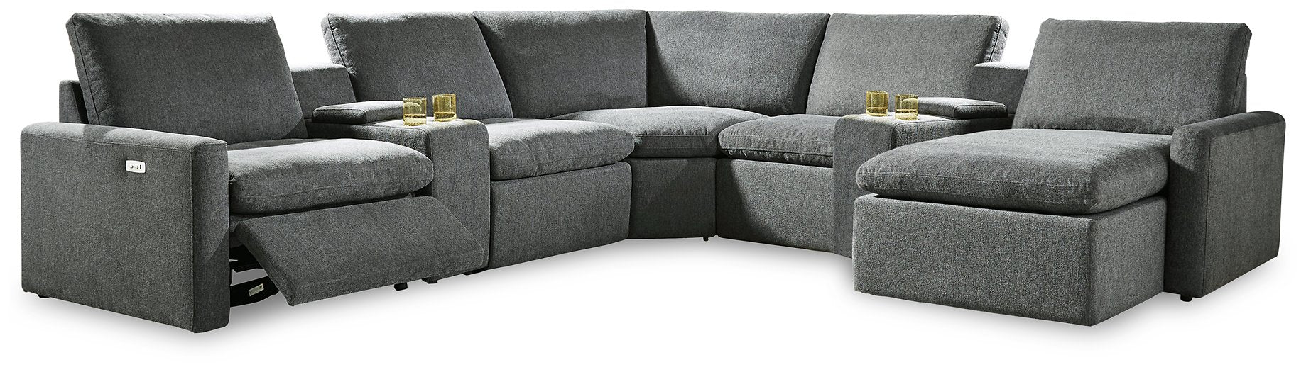 Hartsdale Power Reclining Sectional with Chaise - The Warehouse Mattresses, Furniture, & More (West Jordan,UT)