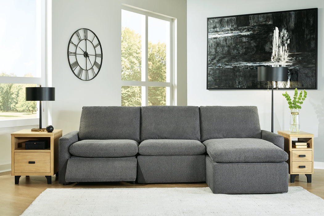 Hartsdale 3-Piece Right Arm Facing Reclining Sofa Chaise - The Warehouse Mattresses, Furniture, & More (West Jordan,UT)