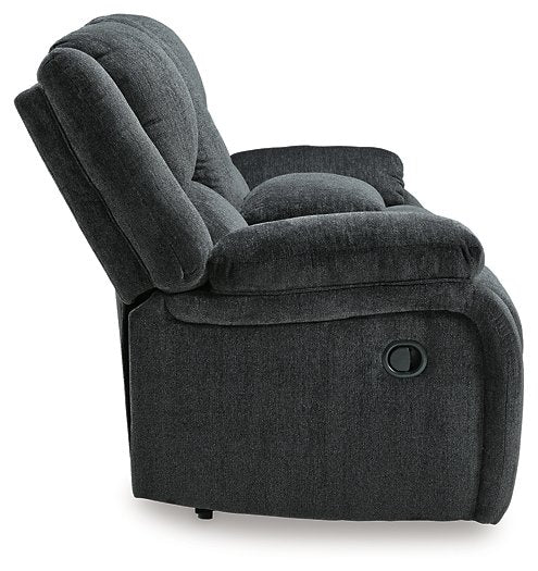 Draycoll Reclining Loveseat with Console - The Warehouse Mattresses, Furniture, & More (West Jordan,UT)