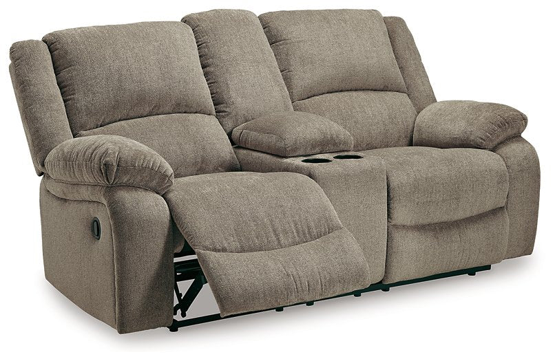 Draycoll Reclining Loveseat with Console - The Warehouse Mattresses, Furniture, & More (West Jordan,UT)