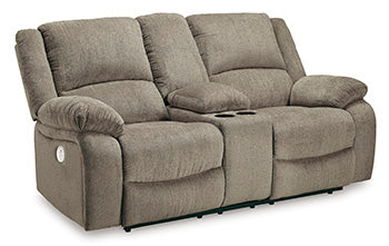 Draycoll Power Reclining Loveseat with Console - The Warehouse Mattresses, Furniture, & More (West Jordan,UT)