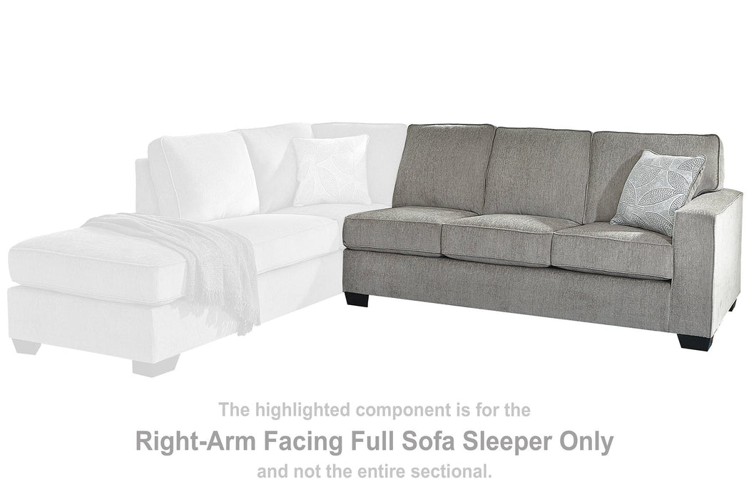 Altari 2-Piece Sleeper Sectional with Chaise - The Warehouse Mattresses, Furniture, & More (West Jordan,UT)