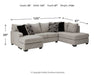 Megginson 2-Piece Sectional with Chaise - The Warehouse Mattresses, Furniture, & More (West Jordan,UT)