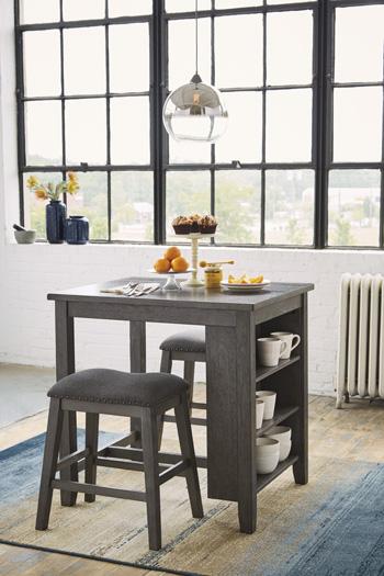 Caitbrook Counter Height Dining Table and Bar Stools (Set of 3)