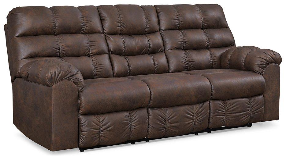 Derwin Reclining Sofa with Drop Down Table