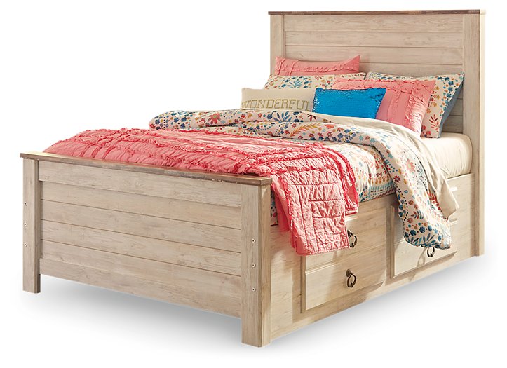 Willowton Bed with 2 Storage Drawers - The Warehouse Mattresses, Furniture, & More (West Jordan,UT)