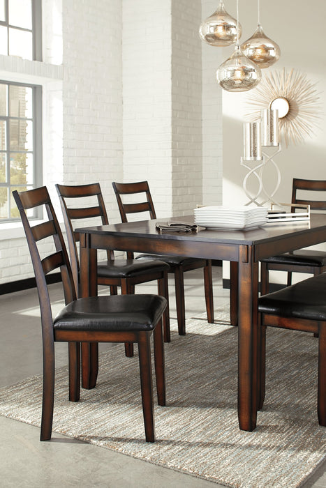 Coviar Dining Table and Chairs with Bench (Set of 6) - The Warehouse Mattresses, Furniture, & More (West Jordan,UT)