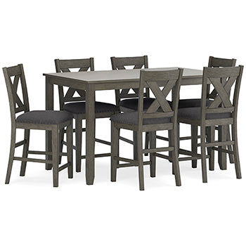 Caitbrook Counter Height Dining Table and Bar Stools (Set of 7) - The Warehouse Mattresses, Furniture, & More (West Jordan,UT)