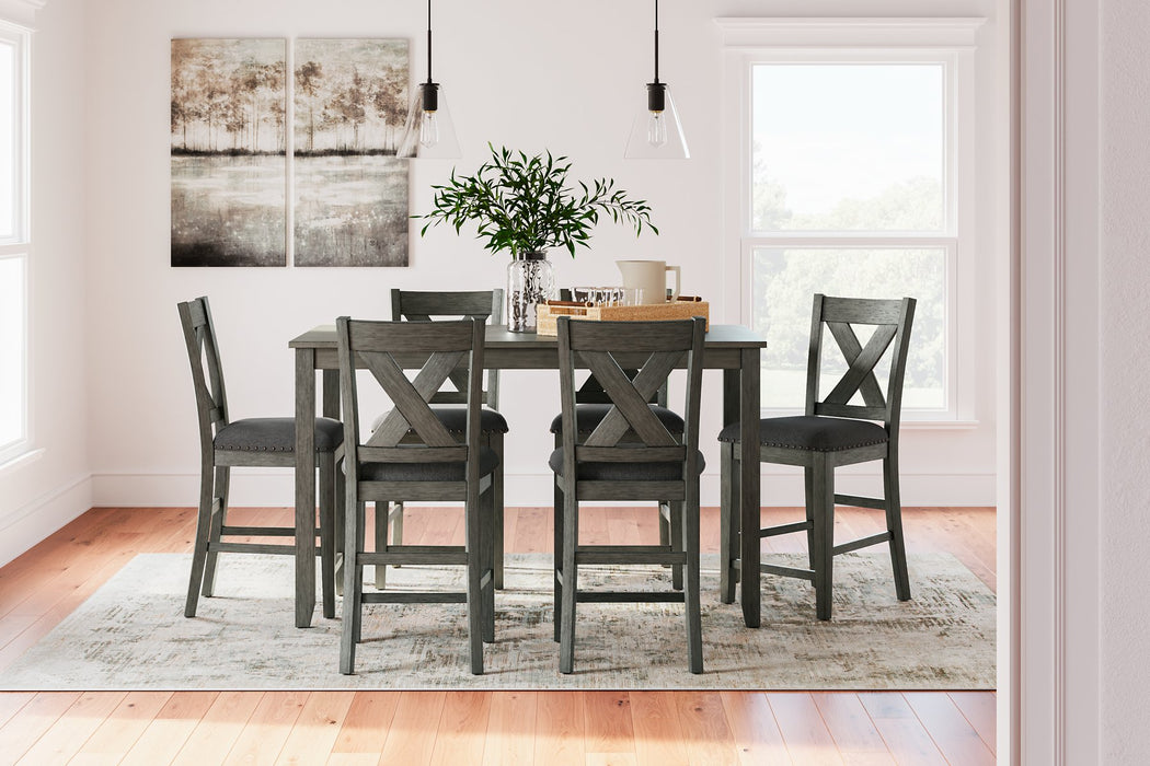 Caitbrook Counter Height Dining Table and Bar Stools (Set of 7) - The Warehouse Mattresses, Furniture, & More (West Jordan,UT)