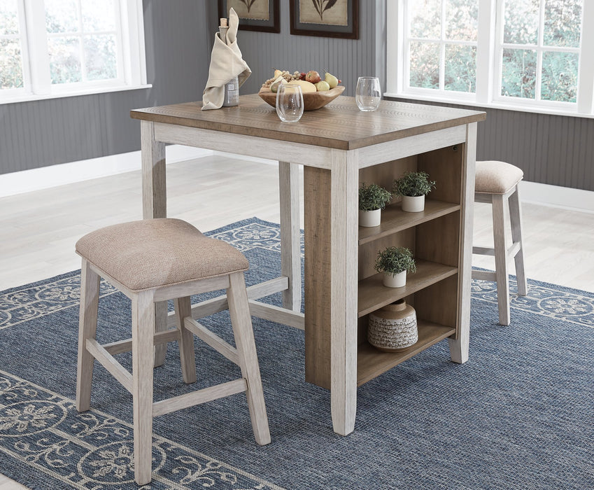 Skempton Counter Height Dining Table and Bar Stools (Set of 3) - The Warehouse Mattresses, Furniture, & More (West Jordan,UT)