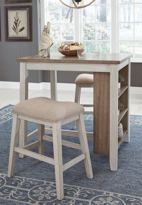 Skempton Counter Height Dining Table and Bar Stools (Set of 3) - The Warehouse Mattresses, Furniture, & More (West Jordan,UT)