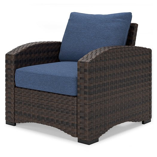 Windglow Outdoor Lounge Chair with Cushion - The Warehouse Mattresses, Furniture, & More (West Jordan,UT)