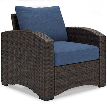 Windglow Outdoor Lounge Chair with Cushion - The Warehouse Mattresses, Furniture, & More (West Jordan,UT)