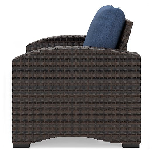 Windglow Outdoor Lounge Chair with Cushion - The Warehouse Mattresses, Furniture, & More (West Jordan,UT)