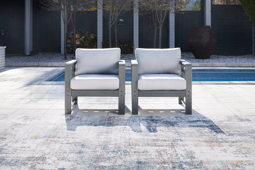 Amora Outdoor Lounge Chair with Cushion (Set of 2) - The Warehouse Mattresses, Furniture, & More (West Jordan,UT)
