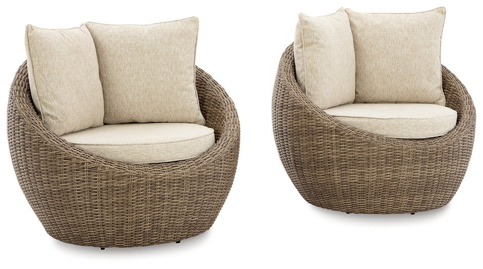 Danson Swivel Lounge with Cushion (Set of 2) - The Warehouse Mattresses, Furniture, & More (West Jordan,UT)