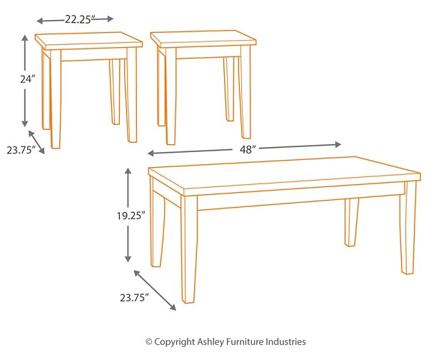 Maysville Table (Set of 3) - The Warehouse Mattresses, Furniture, & More (West Jordan,UT)