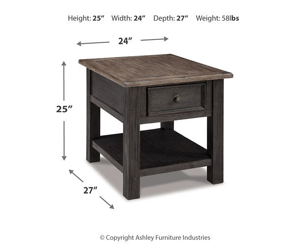 Tyler Creek End Table - The Warehouse Mattresses, Furniture, & More (West Jordan,UT)