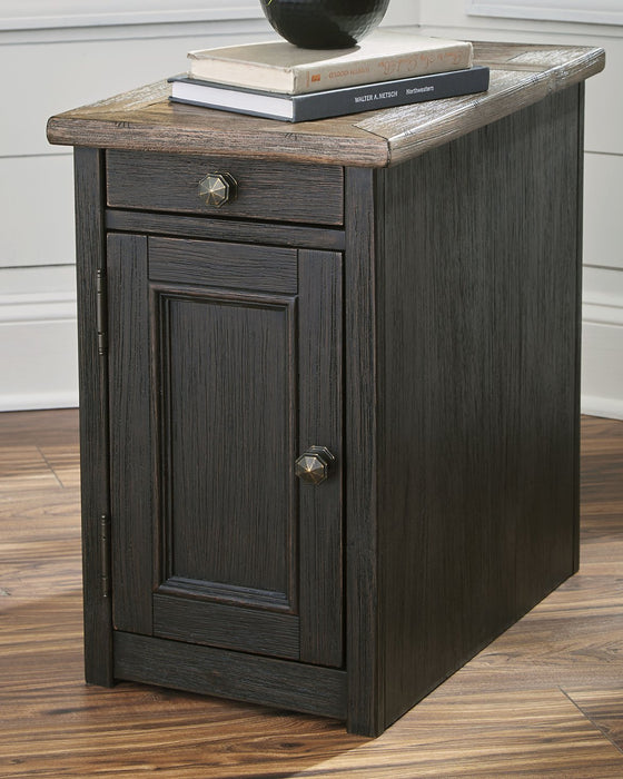 Tyler Creek Chairside End Table with USB Ports & Outlets - The Warehouse Mattresses, Furniture, & More (West Jordan,UT)