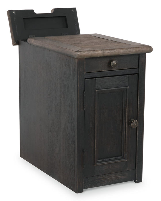Tyler Creek Chairside End Table with USB Ports & Outlets - The Warehouse Mattresses, Furniture, & More (West Jordan,UT)