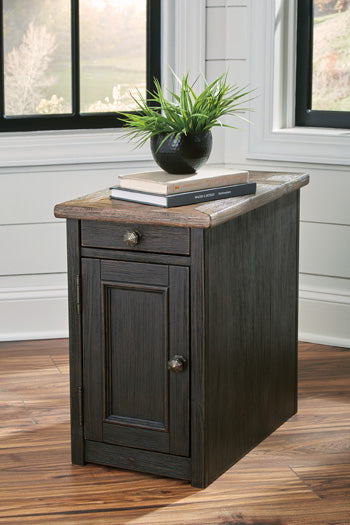 Tyler Creek Chairside End Table with USB Ports & Outlets - The Warehouse Mattresses, Furniture, & More (West Jordan,UT)