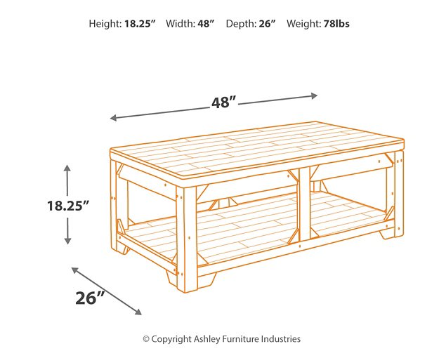 Fregine Coffee Table with Lift Top - The Warehouse Mattresses, Furniture, & More (West Jordan,UT)