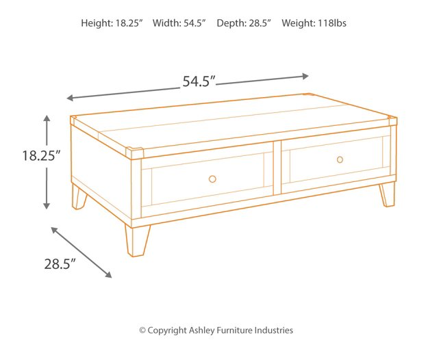 Todoe Coffee Table with Lift Top - The Warehouse Mattresses, Furniture, & More (West Jordan,UT)