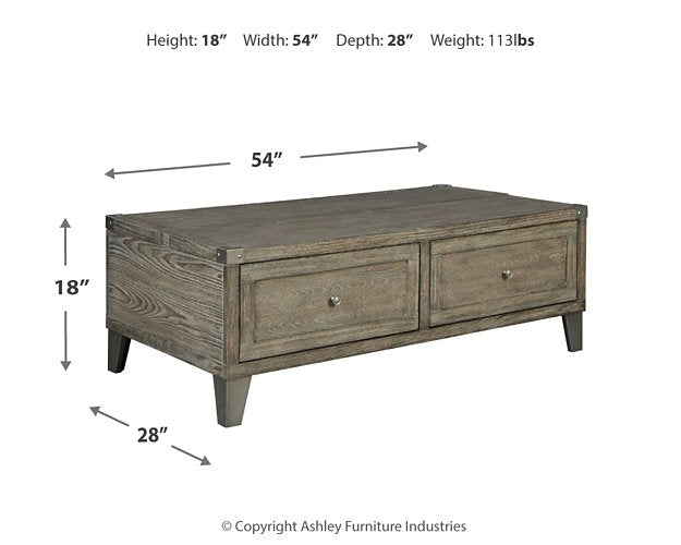 Chazney Coffee Table with Lift Top - The Warehouse Mattresses, Furniture, & More (West Jordan,UT)