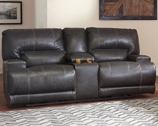 McCaskill Reclining Loveseat with Console - The Warehouse Mattresses, Furniture, & More (West Jordan,UT)