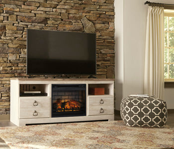 Willowton 64" TV Stand with Electric Fireplace - The Warehouse Mattresses, Furniture, & More (West Jordan,UT)